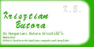 krisztian butora business card